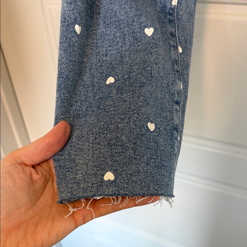 JCrew Blue Heart-Patterned Women's Jeans - Picture 4 of 4